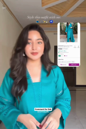 Chic Turquoise Cotton Kurta Set – Style It with Me for Just ₹300!