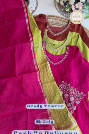Radiate Festive Elegance in Our Suit Set with Dreamy Ombré Dupatta 💕✨
