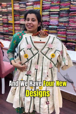 Women Floral Embroidered Puff Sleeve Fit & Flare Dress