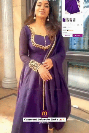 Look Flawless In Our Beautiful Purple & Pink Anarkali With Dupatta – Just ₹310!