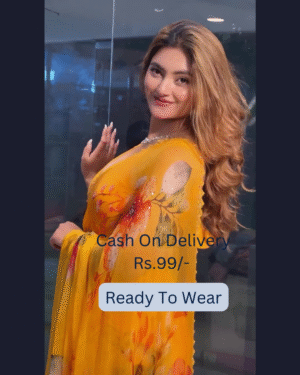 Yellow Tussar Saree With Handwork Floral Border