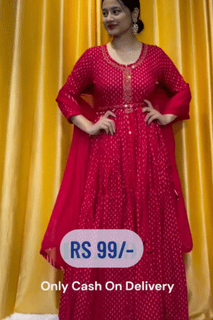 ❤️Women Viscose Rayon Marron Sherwani Dupatta Set