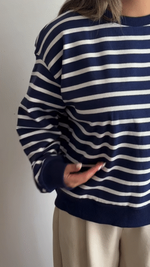 ⚓ Timeless Stripes – Navy & White Classic Charm 🌊✨